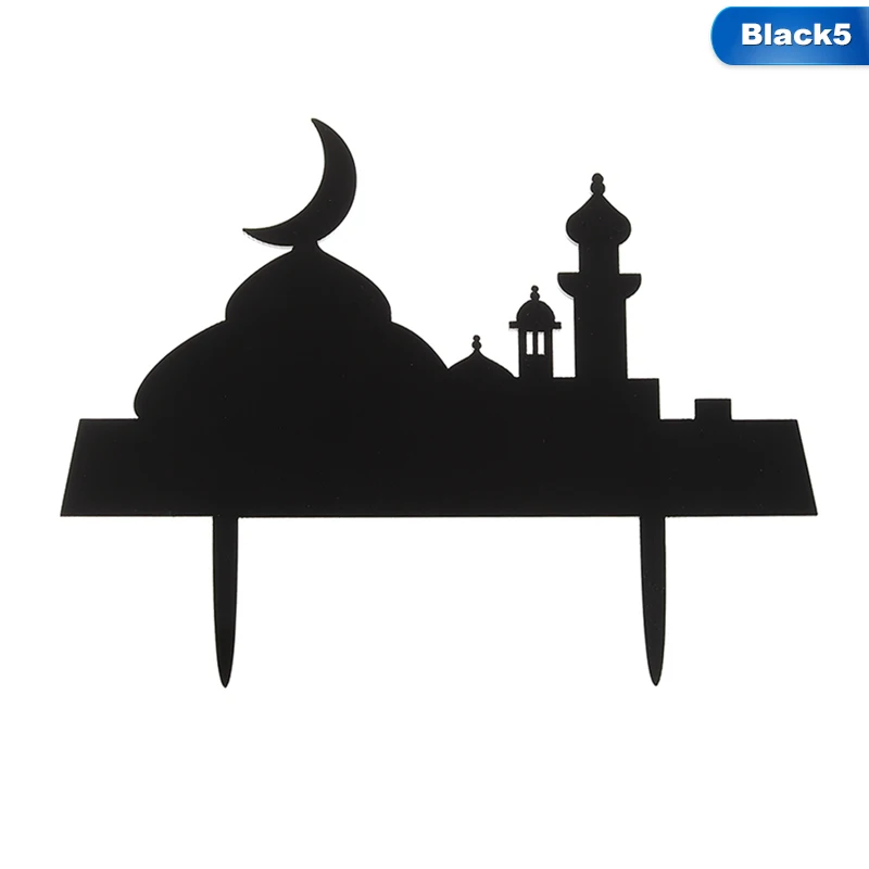 BK5 Happy Eid Mubarak торт кекс Black Черное золото мусульманский Eid украшения для праздника для вечеринки Рамадан поставки Рамадан и Eid Декор - Цвет: BK5