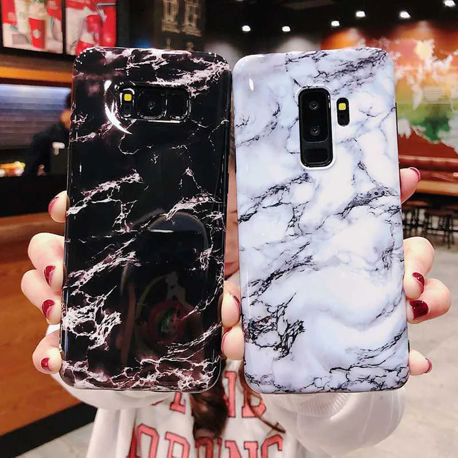 

marble tpu case for samsung galaxy s10 s8 s9 plus s10e s10 lite note 9 8 case cover fashion patterned soft silicone phone bag