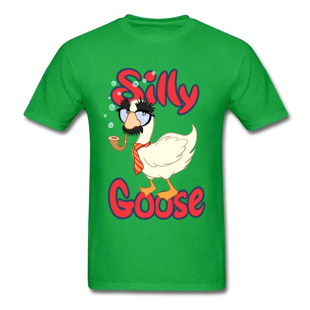 Silly Goose Simple Style Tops T Shirt Short Sleeve for Men Cotton Thanksgiving Day O-Neck T-shirts Hip hop Tee-Shirts Coupons Silly Goose green