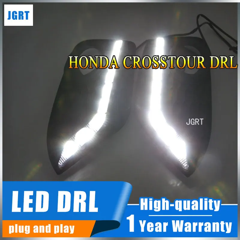  car styling 2014-2015 For Honda Crosstour LED DRL ForCrosstour led fog lamps daytime running light  - 32838900366