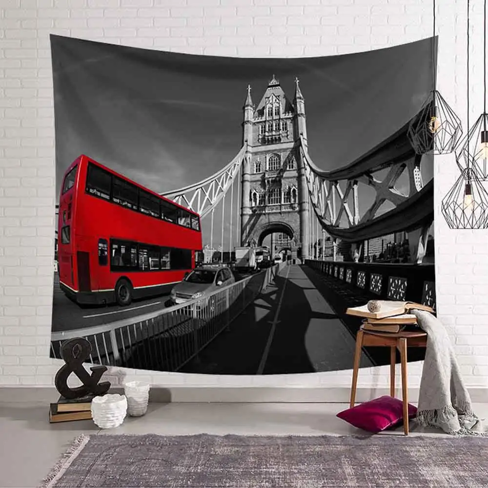GT8077-9 Red Bus Tapestry