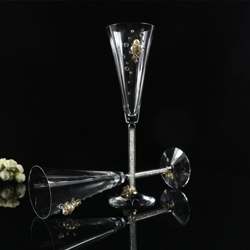100ml-200ml crystal glass Cocktail glass Home wedding wine set Champagne Cup Wine cup Diamond drill rod