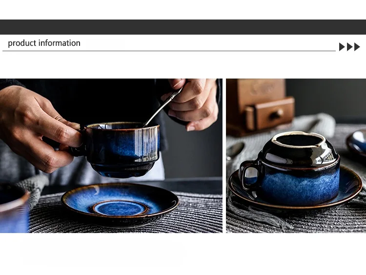 NIMITIME керамическая фарфоровая синяя серия кофейная чашка блюдце набор чайная чашка для молока кофейная чашка набор посуда для напитков