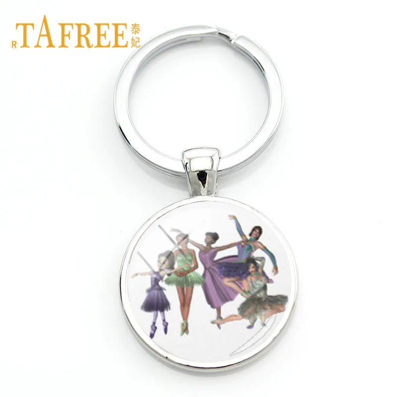 Брелок TAFREE с изображением балерины Женский популярный танцевальный орнамент