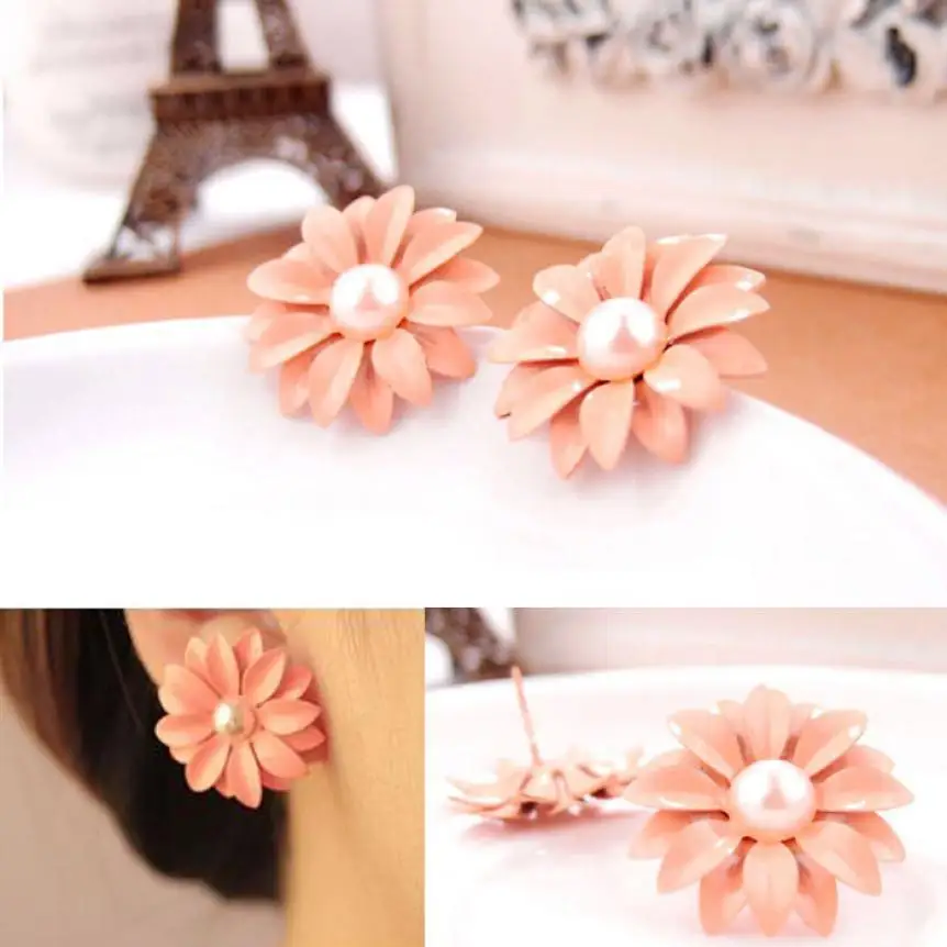 

OTOKY 2018 Lovely Stud Earrings Daisy Flower mitation Pearl stud earrings as Ornament Decoration for Women Lady 80824