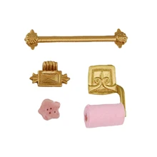 1:12 Кукольный домик Миниатюрный Набор аксессуаров для ванной мыльница держатель для салфеток OD007