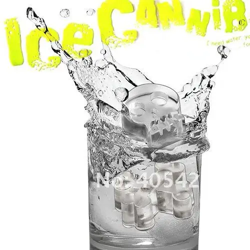 Free shipping! 2pcs/lot,ice mould ,skull mold,Silicone ice box,ice modeler,accept mixed style order