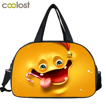 

Smile Face Print Shoulder Bags Face Expression Handbags For Women Men Casual Travel Bag For Girls Boys Luggage Bags