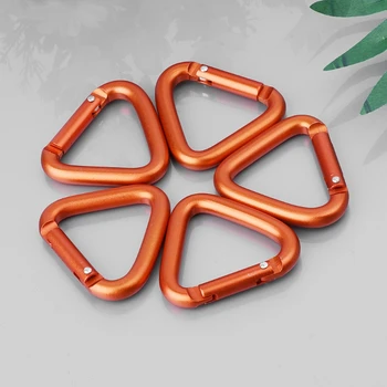

1pc/3pcs/5pcs Triangle Carabiner Outdoor Camping Hiking Keychain Snap Clip Hook Kettle Buckle Carabiner Accessories