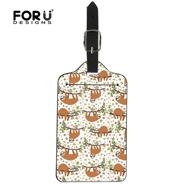 sloth luggage tag