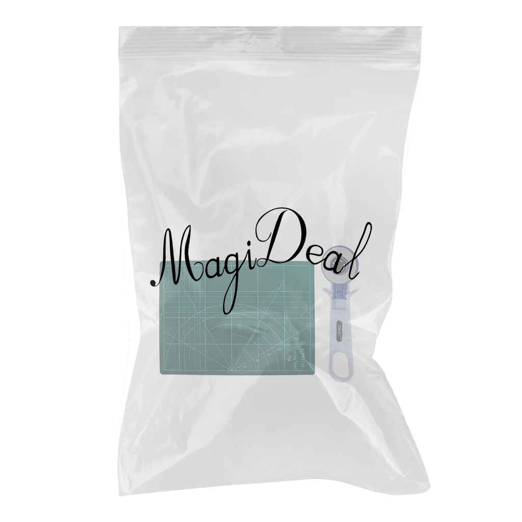45mm Rotary Cutter and A4 Grid Frame Cutting Mat No Slip Surface Sewing Fabric Paper Leather Quilting Patchwork Tool