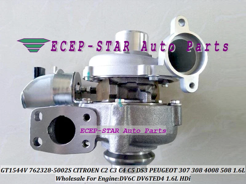 GT1544V 762328 762328-5002S Turbo For CITROEN C2 C3 C4 C5 DS3 For PEUGEOT 307 308 4008 508 DV6C DV6TED4 1.6L HDi Turbocharger (2)