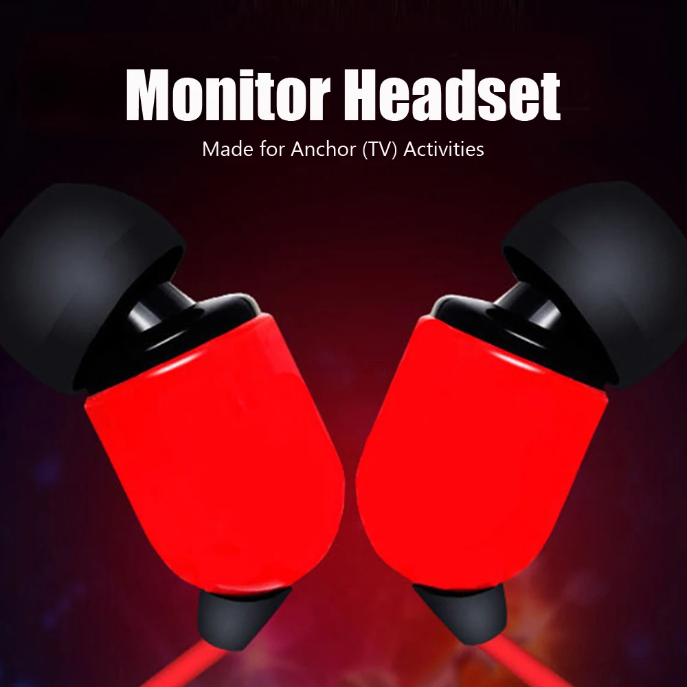 

High quality 3M monitor headset In-ear wired earphone earbud free hands internet anchor for xiaomi huawei