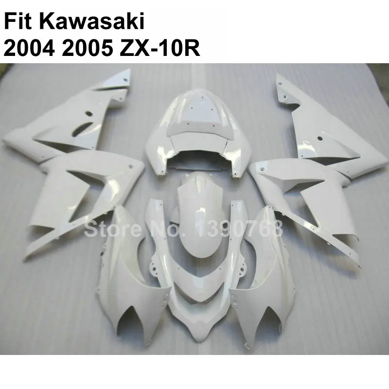 Комплект обтекателей для мотоцикла Kawasaki Ninja ZX10R 2004 2005 белые Обтекатели ZX-10R 04 05 KO23 |
