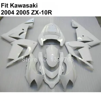 

Motorcycle fairing kit for Kawasaki Ninja ZX10R 2004 2005 white fairings ZX-10R 04 05 KO23
