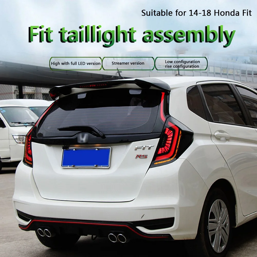 

New Car Tillights for New Fit 14-18 GK5 Modified Light Guide LED Driving Lights Brake Lights All LED Streamer Taillights Set