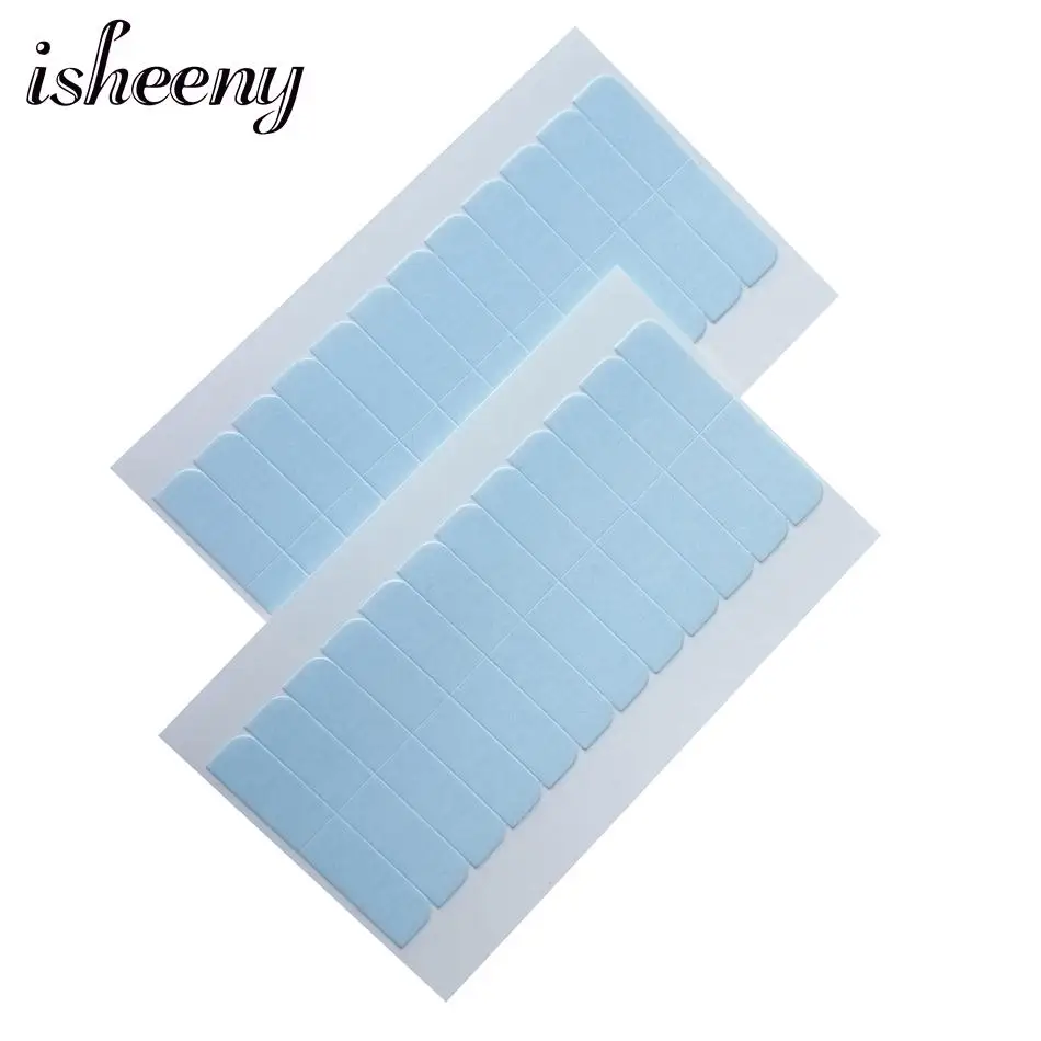 

Isheeny 5pcs Double-Side Adhesive Tape Tabs For Lace Wig/Closure/Tape Hair Ecological Super Stick Seamless Replacement Tape Blue