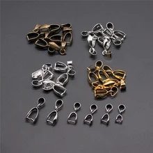 30pcs 4 Colors Pendant Clip Clasp Pinch Clip Bail Pendant Connectors Bail Beads Jewelry Findings Accessories Copper Material