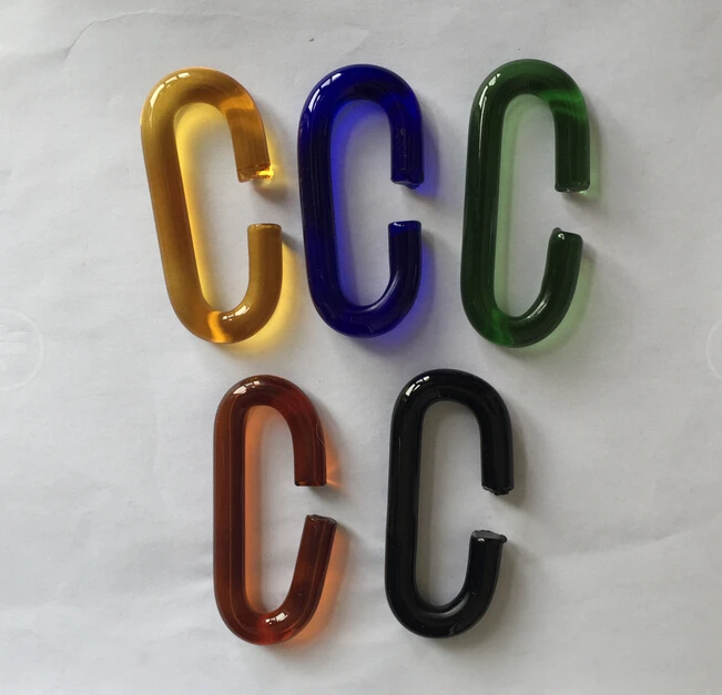 100PCS/lot  mixed 5 colors 65x30mm crystal chandelier lamp hooks glass prism connectors free shipping