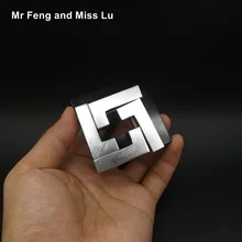 Классический Серебряный металлический сплав Головоломка для развития интеллекта игрушка