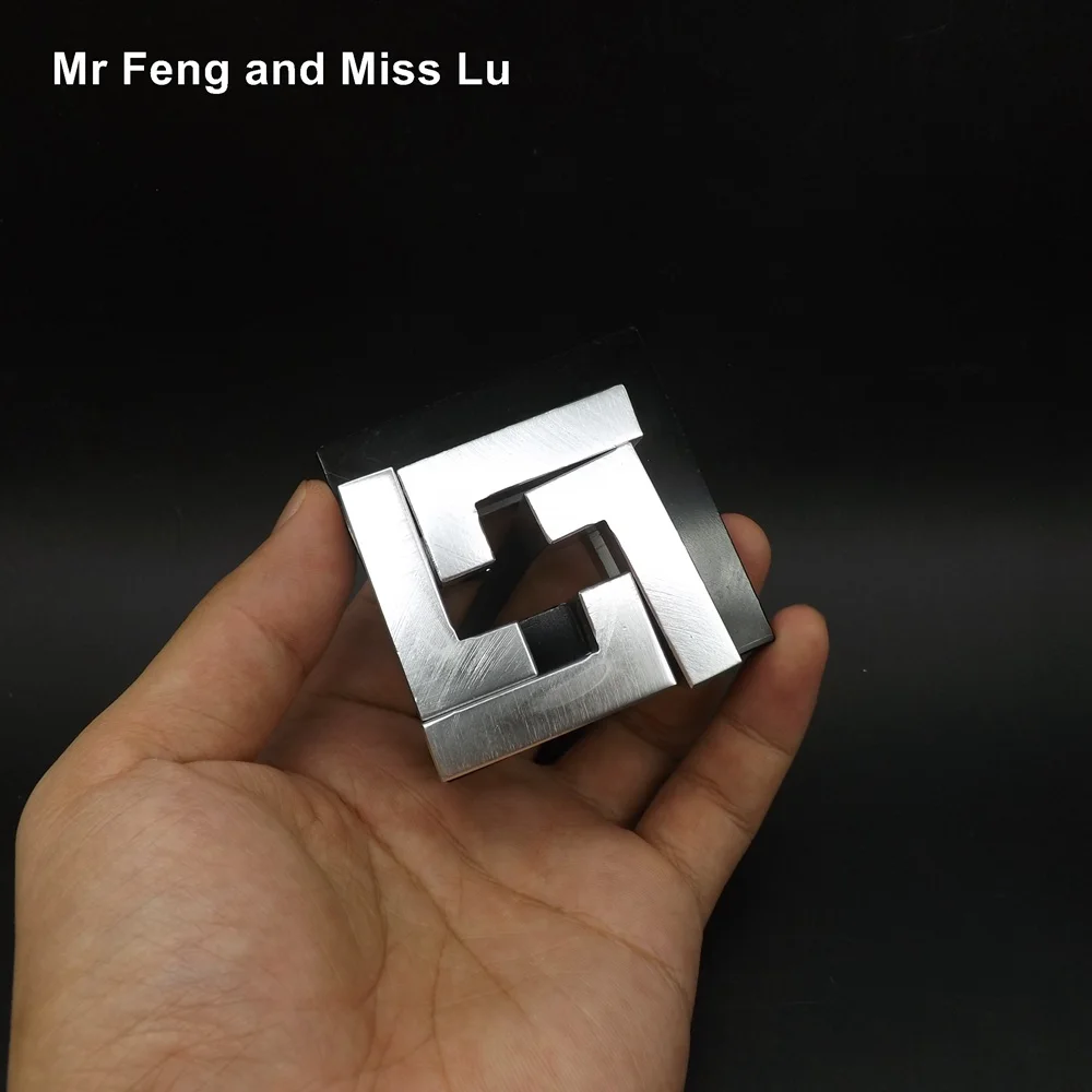 

Classical Silver Metal Alloy Cast Puzzle IQ Brain Teaser Toy