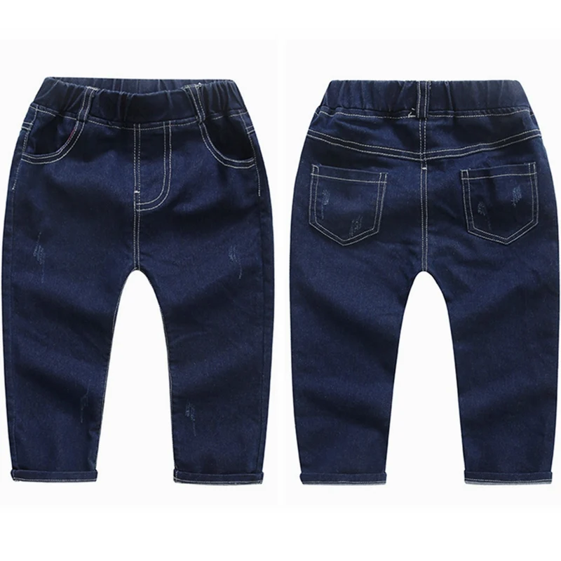 Высококачественные джинсы на весну-осень для мальчиков и девочек; мягкие эластичные длинные джинсовые штаны; bebe; брюки; детская одежда; одежда для малышей - Цвет: NO6