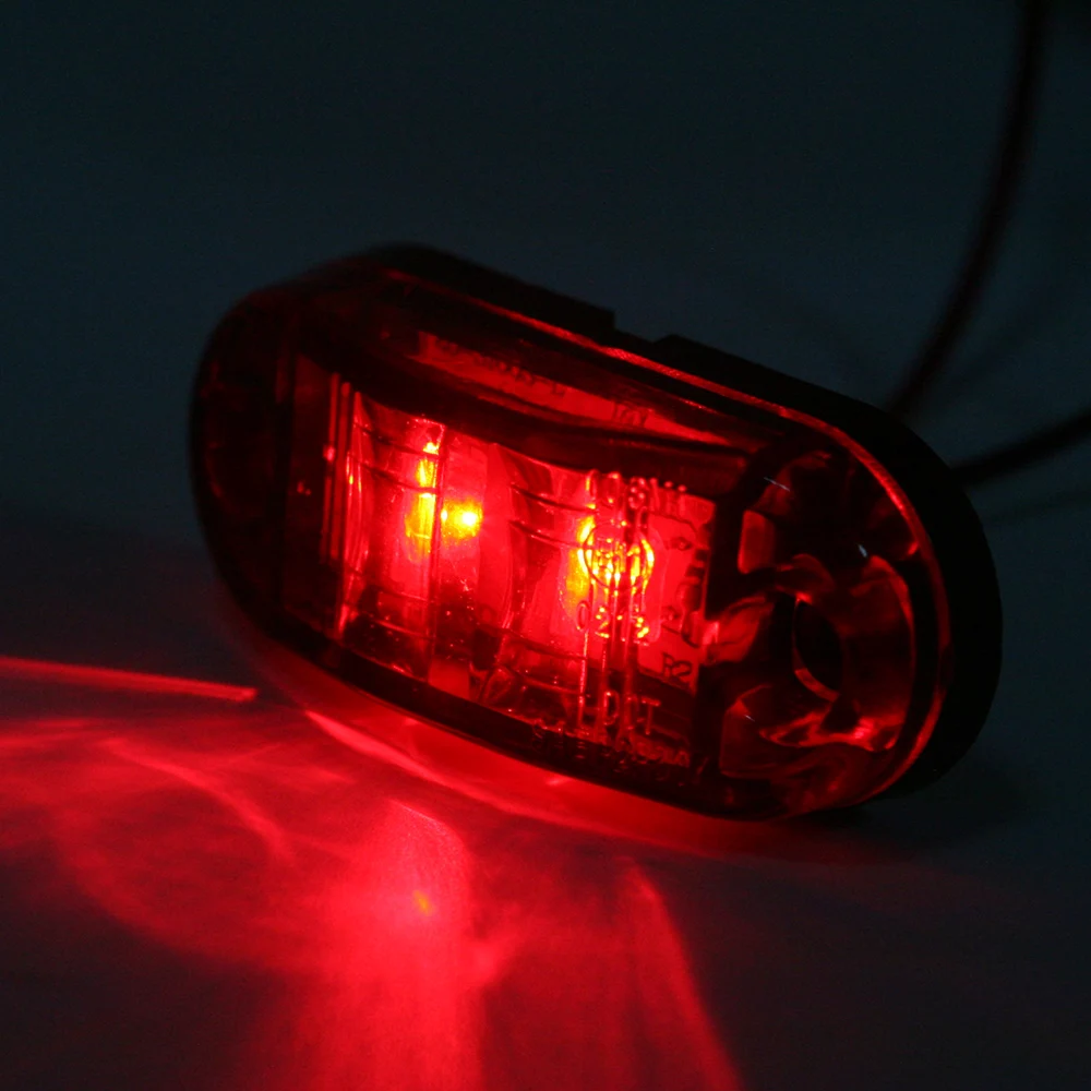 1 Pair 12V Truck Car Side Signals Lights Blinker Red/Yellow Side