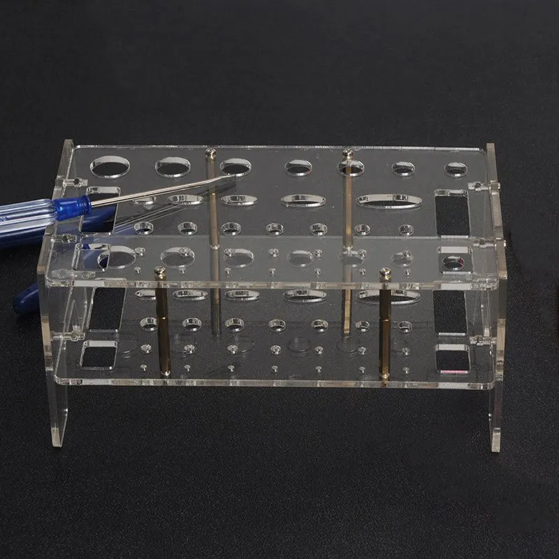 Clear Acrylic DIY Gadget Tool Stand Assembly Storage Holder Tools Box