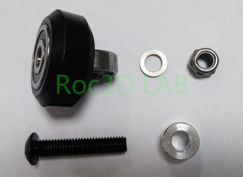 

[SKU 152] High tolerance CNC solid v wheel kit for v-slot Delrin precise linear guide 20set/lot POM V slot Wheel Free shipping