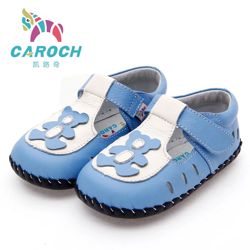 Free shipping bear imported genuine leather baby boy shoes
