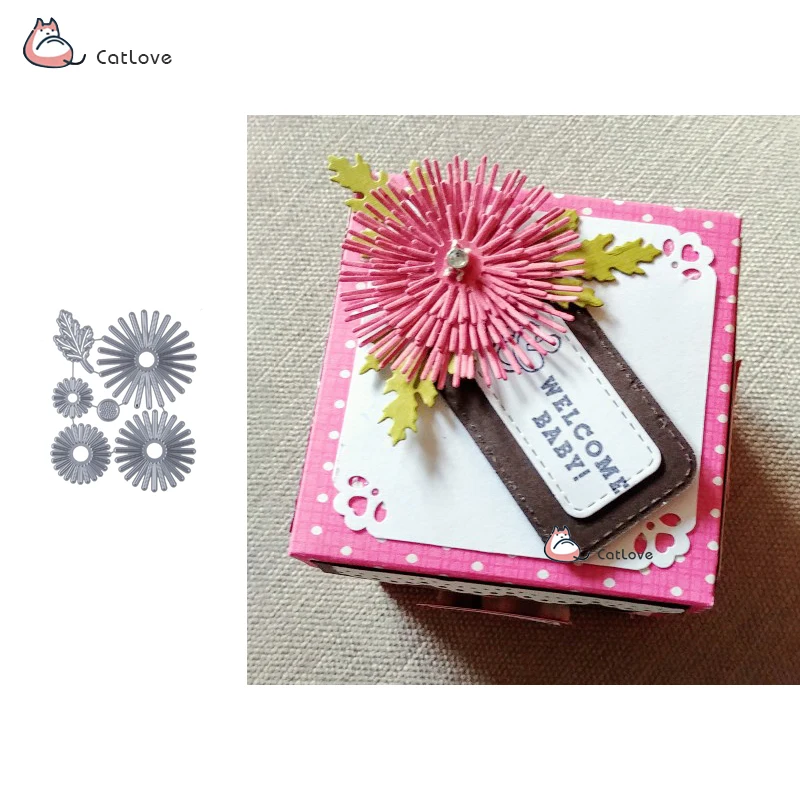 

Layered Flower Metal Cutting Dies Stencils For Scrapbooking Photo Album Gift Paper Card Decorative Craft Embossing Die Cuts