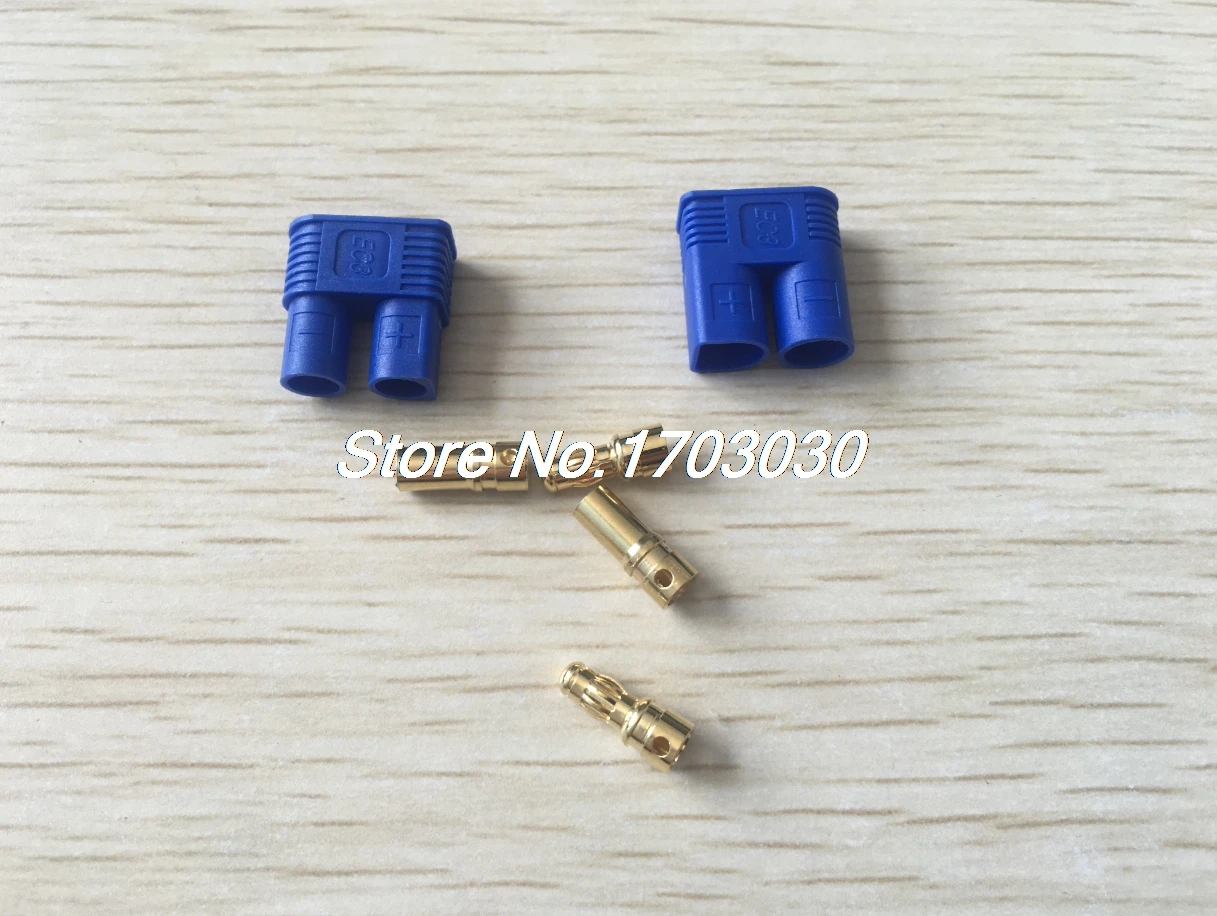 

Pair EC3 3.5mm M/F Bullet Adapter Connector Plug 60A for RC Model LiPo Battery