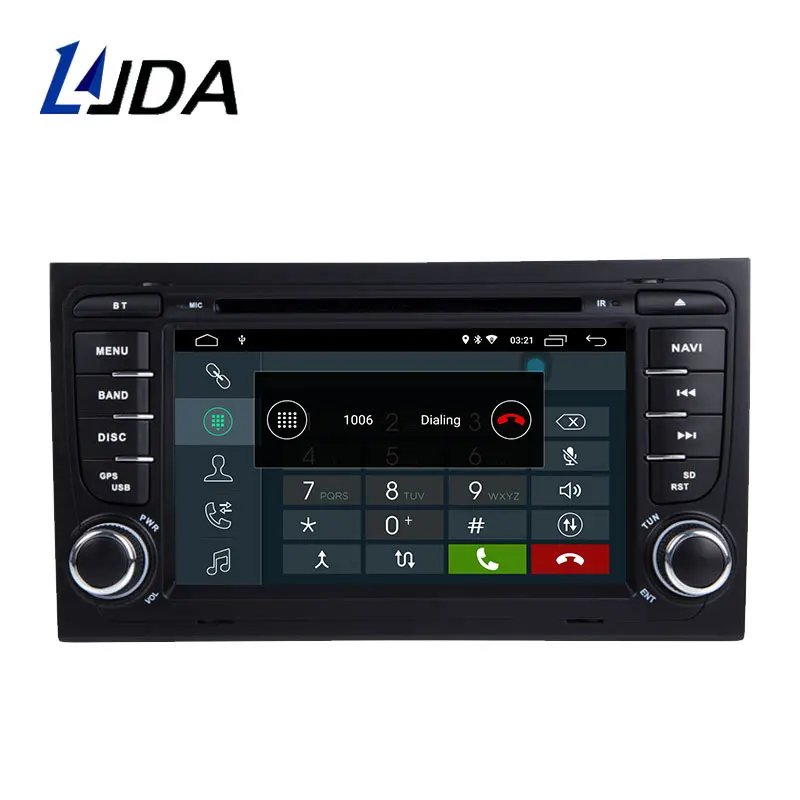 Best LJDA 2 Din Android 9.0 Car Radio For Audi A4 S4 RS4 2GB RAM Car Multimedia Headunit Stereo Auto Audio GPS DVD VIDEO IPS Screen 1