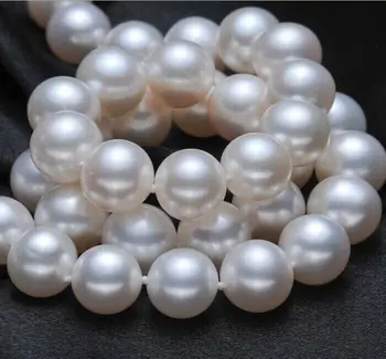 

Free shipping Free shipping 10-11mm genuine south seas white pearl necklace 18inch