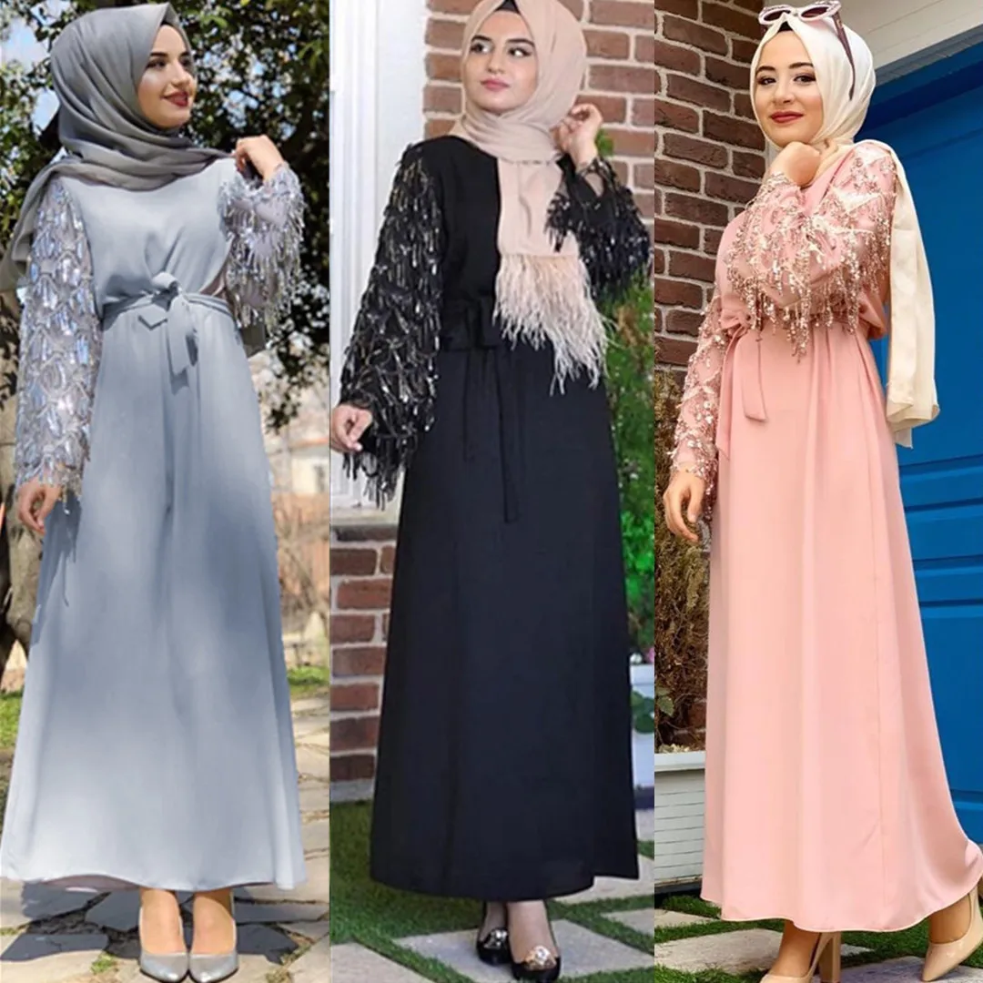2019 Новое поступление элегантные модные стильные мусульманские женщины красота плюс размер длинный абайя