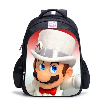 

13.5/15.5/16.5 Inch Super Mario Bros Kindergarten Infantile School Bags Sonic Bookbags Children Baby Teenager bag Kids Backpack
