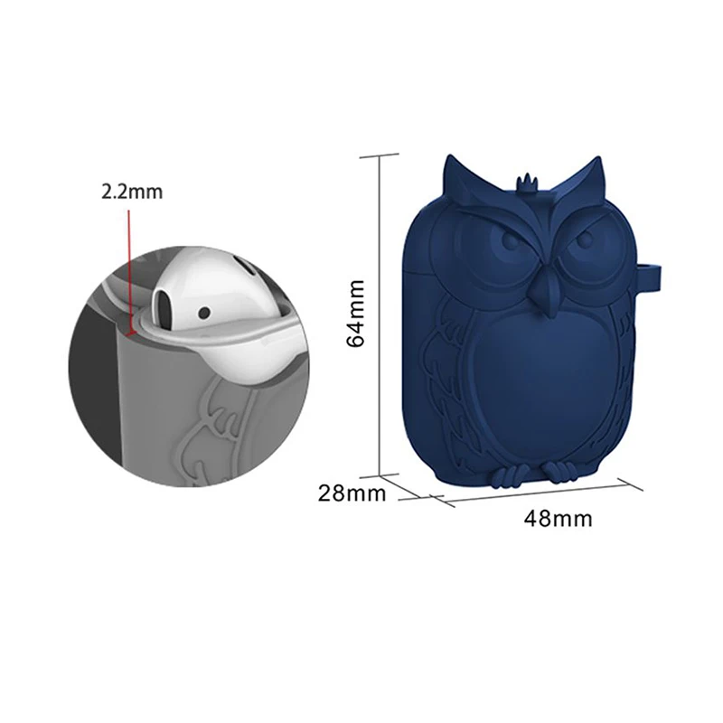 Silicone Protective Cover Case For Air Pods Easy to Carry Shockproof Waterproof Cute Accessories for Apple Airpods 1:1 Owl Shape