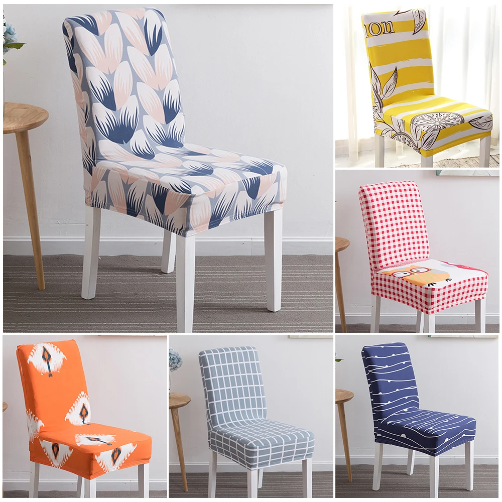 

Print Chair Covers Home Dining Multifunctional Spandex Chair Cover New
