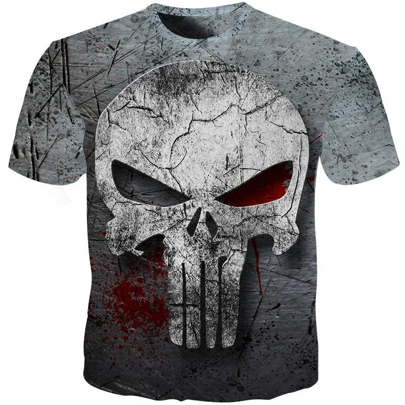 

2019 3d Skull T Shirt Men 3d Full Print Tees Shirt Homme Punisher 3d T Shirt Fitness Compression Men T Shirt Plus Size hadar