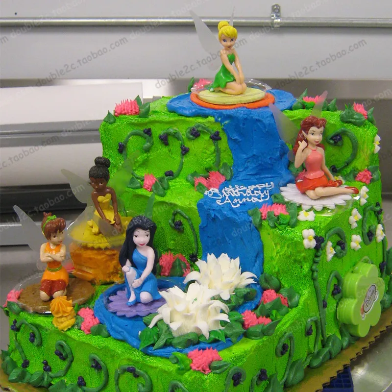 Милая Фея Принцесса Кукла из ПВХ 6 шт. торт Топпер дети подарок на день рождения игрушки DIY украшения торта торты украшения инструменты