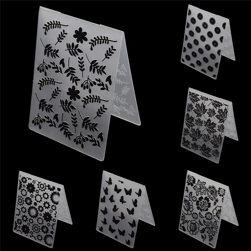 Bloem Embossing Map Plastic Sjabloon Voor Scrapbook DIY Handgemaakte