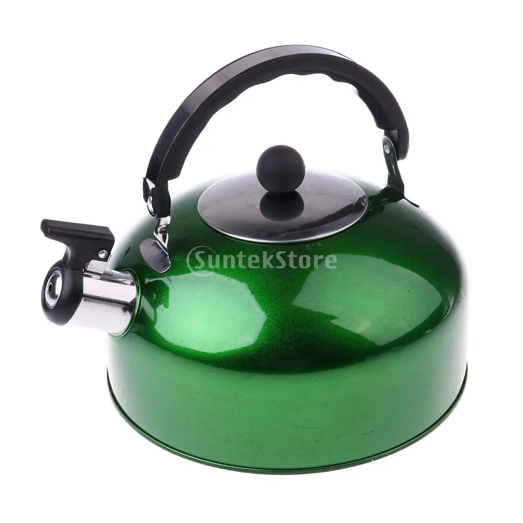 4L Green 4L/5L легкий походный чайник из нержавеющей стали со свистком для дома, кухни, чая, кофе, воды - Цвет: 4L Green