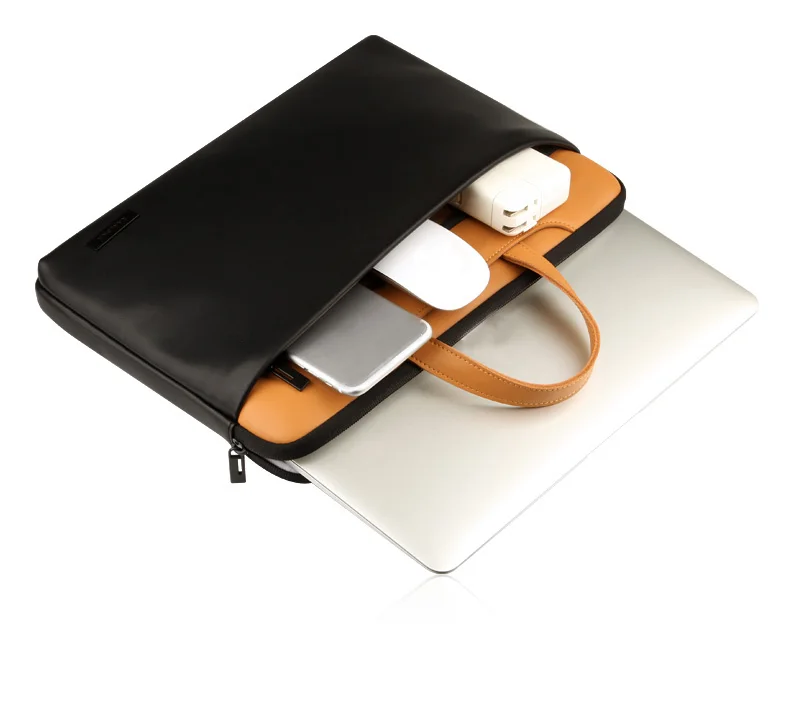 2017 New Genuine Leather Business Laptop Briefcase 11 12 13 14 15 Inch