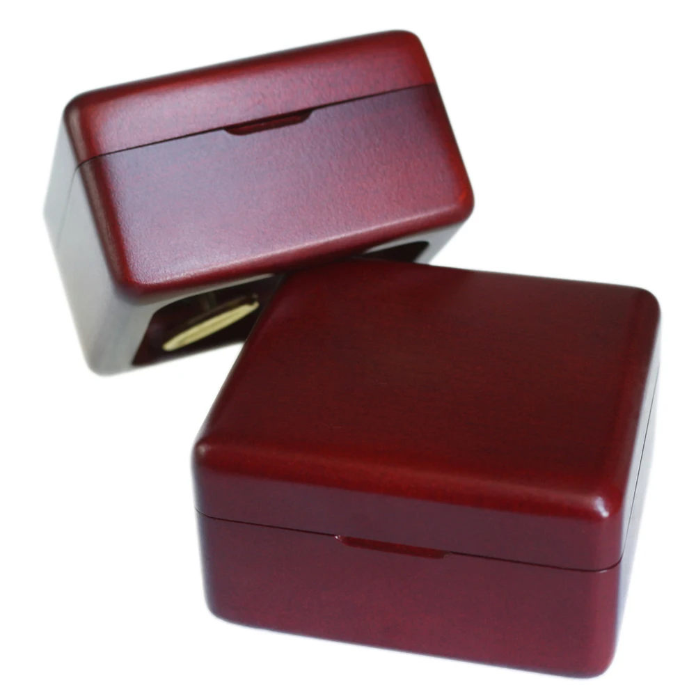 

ROSIKING Handmade Wooden Somewhere Out There Music Box Birthday Gift For Christmas/Birthday/Valentine's day gift Wine red