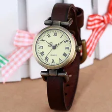 New fashion hot-selling leather female watch ROMA vintage watch women dress watches