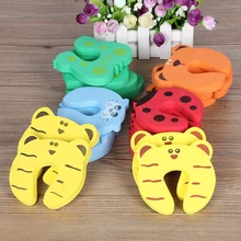 5Pcs/Set Cartoon Animal Foam Door Stopper Baby Finger Protect Door Holder Safety Locks Security Guard Door Knob Wall Protection