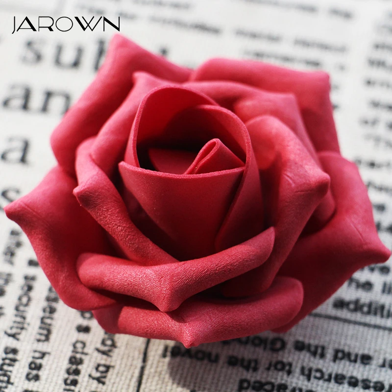 

JAROWN Artificial 6cm Foam Simulation PE Rose Flower Head Wedding DIY Decorative Accessories Cicek Home Party Decoration Flores