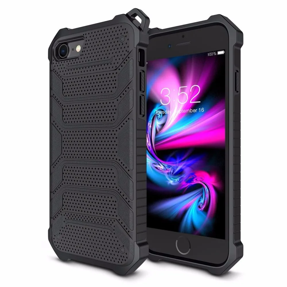 

Luxury Dual Layer Rugged Armor Phone Case For iphone X 8 7 6 S 6S Plus Heavy Duty Shockproof Protective Cover For iphone8 7Plus