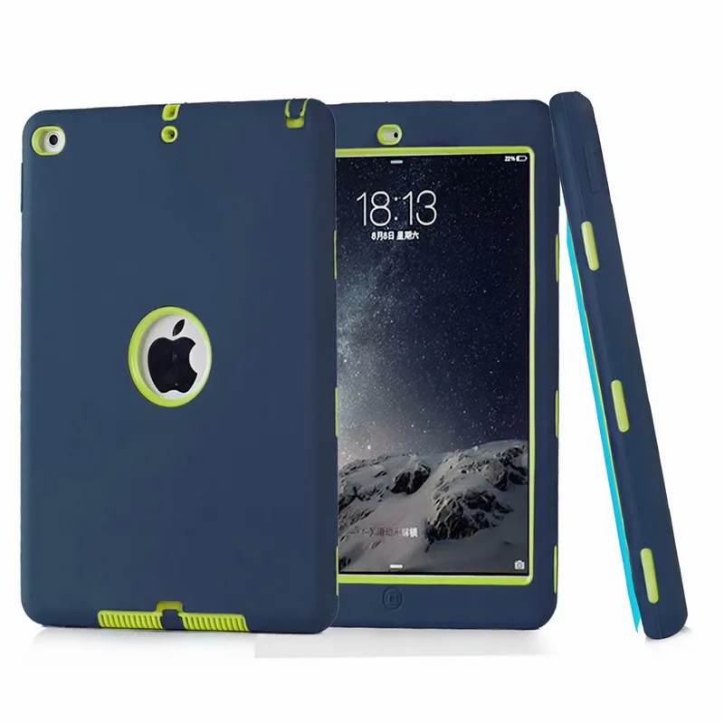 Планшет чехол для ipad 5 6 воздуха 1 2 жесткий твердый PC прочный силиконовый анти ударопрочный жесткий спинная бронепластина для ipad Pro 9,7 дюйма