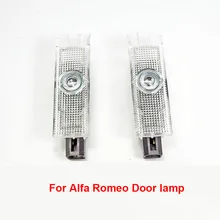 2 шт. Ghost Shadow Light Добро пожаловать лампа лазерный проектор логотипа Предупреждение ющий свет для Alfa Romeo Giulia Stelvio